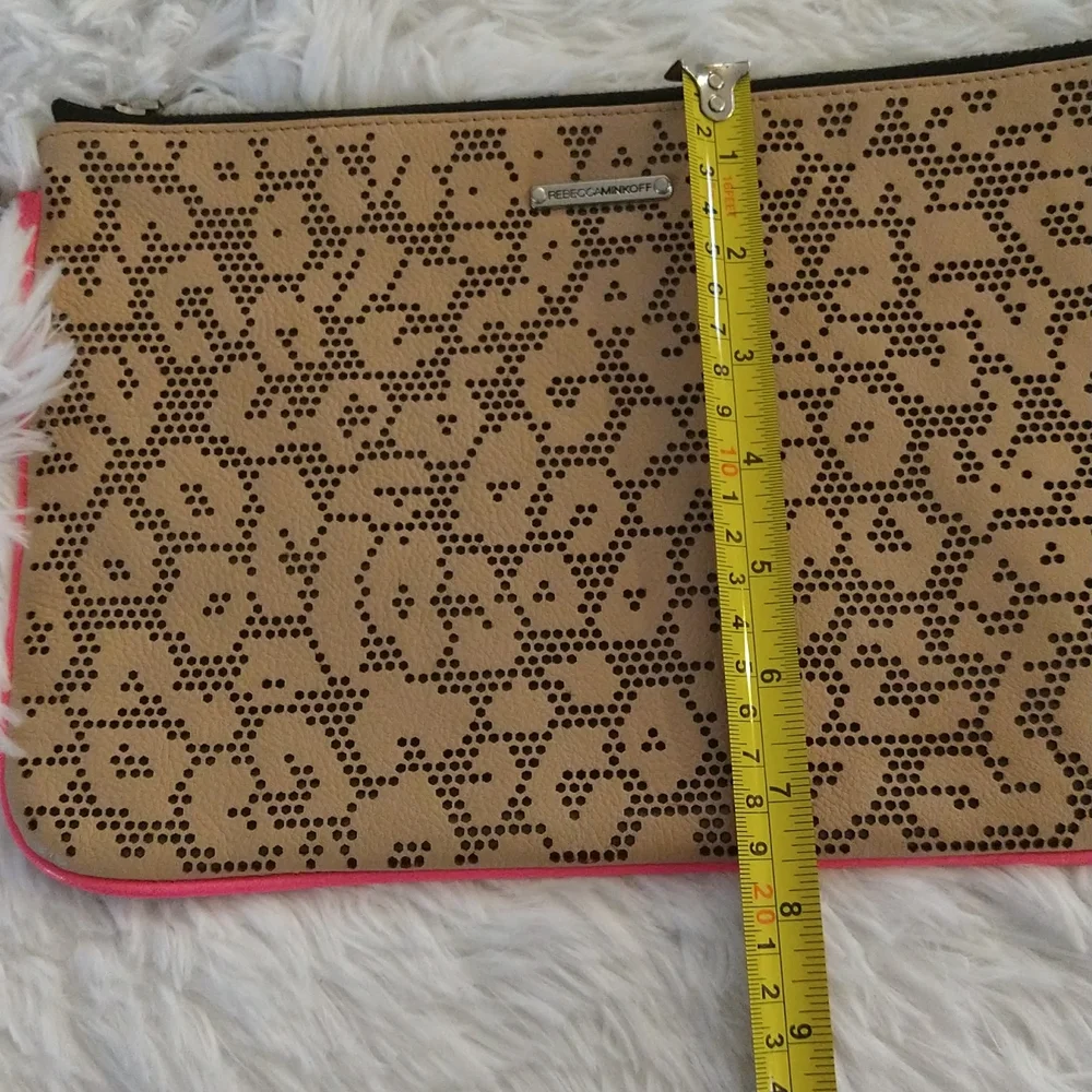 Rebecca Minkoff oversized leopard print clutch/wristlet